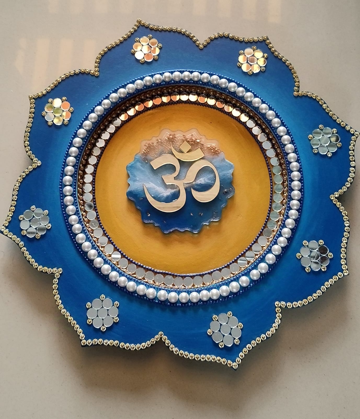 Pooja Thali - OM embossed