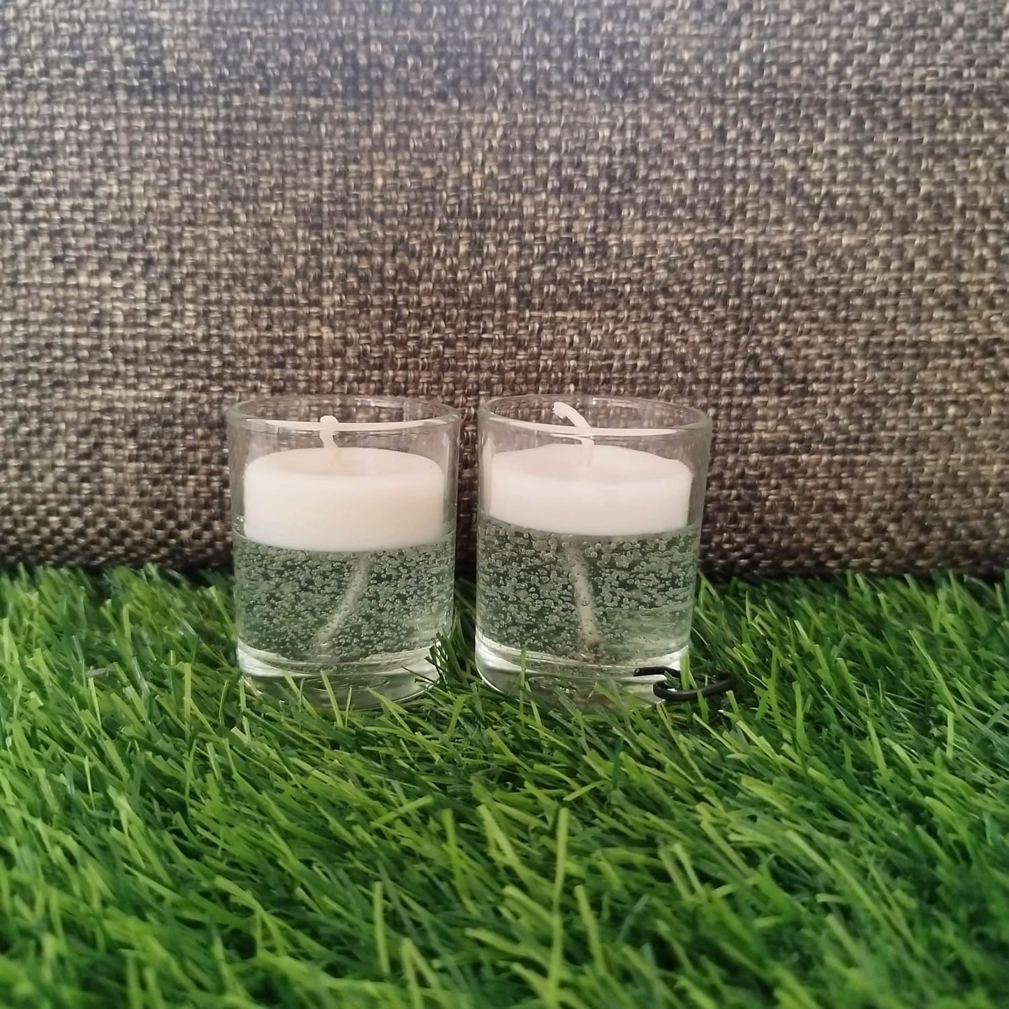 Crystal white gel candle