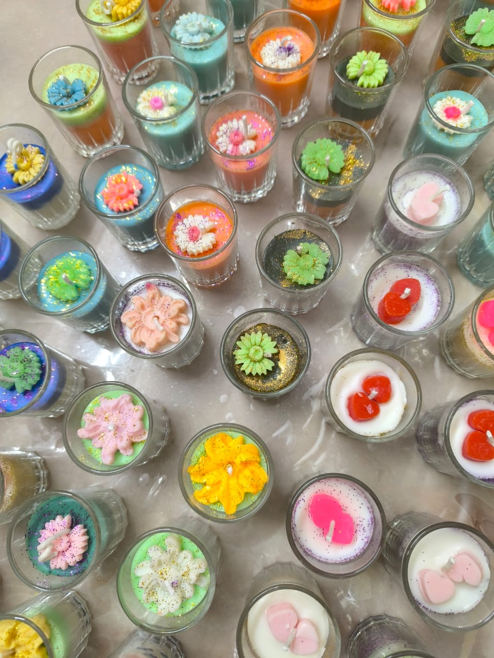Shorts glass candle  (Small Glass size -3.8 cm length)