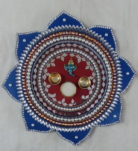 Pooja Thali -  Ganesh Idol face