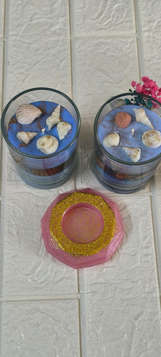 Featured sea Candle glass